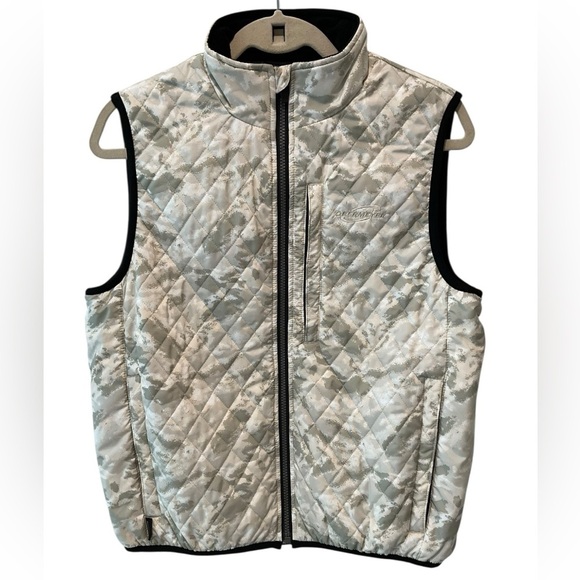 Obermeyer Vest Mens Size Small Camouflage Ski Jacket Zip Front Pockets - Picture 1 of 6
